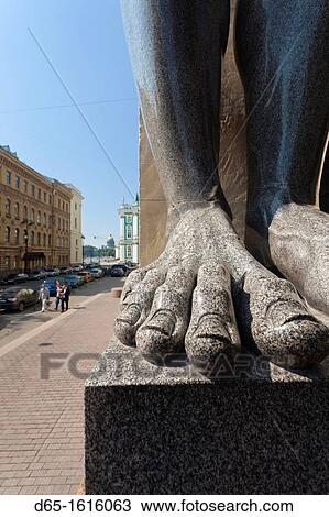 Russia, Saint Petersburg, Center, Winter Palace and Hermitage Museum, Large Hermitage building, entrance sculpture foot View Large Photo Image Stock Image - Russia, Saint Petersburg, Center, Winter Palace and Hermitage Museum, Large Hermitage building, entrance sculpture foot. Fotosearch