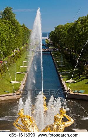 Russia, Saint Petersburg, Peterhof, Grand Cascade fountains View Large Photo Image Stock Image - Russia, Saint Petersburg, Peterhof, Grand Cascade fountains. Fotosearch