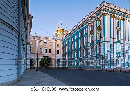 Russia, Saint Petersburg, Pushkin-Tsarskoye Selo, Catherine Palace View Large Photo Image Stock Image - Russia, Saint Petersburg, Pushkin-Tsarskoye Selo, Catherine Palace. Fotosearch