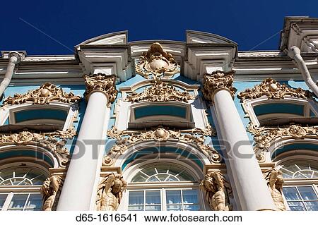 Russia, Saint Petersburg, Pushkin-Tsarskoye Selo, Catherine Palace View Large Photo Image Stock Image - Russia, Saint Petersburg, Pushkin-Tsarskoye Selo, Catherine Palace. Fotosearch