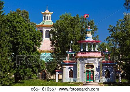 Russia, Saint Petersburg, Pushkin-Tsarskoye Selo, Chinese Pavillion View Large Photo Image Stock Photo - Russia, Saint Petersburg, Pushkin-Tsarskoye Selo, Chinese Pavillion. Fotosearch