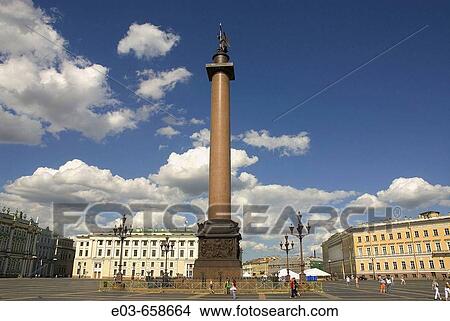 Russia. St. Petersburg. Alexander Column. View Large Photo Image Picture - Russia. St. Petersburg. Alexander Column.. Fotosearch