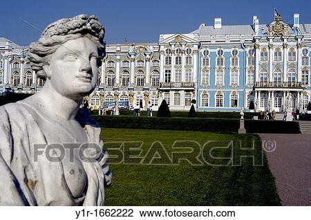 Stock Image - Russia, St Petersburg, Tsarskoye Selo, Catherine's Palace. Fotosearch