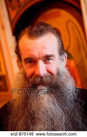 Russia. Tarbagatai Villlage of Old Believers of original Russian Orthodox. Father Sergai of his own church of Old Believers View Large Photo Image Stock Photo - Russia. Tarbagatai Villlage of Old Believers of original Russian Orthodox. Father Sergai of his own church of Old Believers. Fotosearch