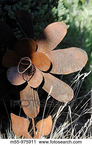 Rusty metal flower View Large Photo Image Stock Image - Rusty metal flower. Fotosearch