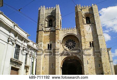 S? cathedral. Alfama district. Lisbon, Portugal View Large Photo Image Stock Image - S? cathedral. Alfama district. Lisbon, Portugal. Fotosearch