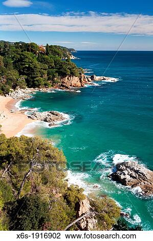 Sa Boadella beach, Lloret de Mar, Girona, Spain View Large Photo Image Stock Image - Sa Boadella beach, Lloret de Mar, Girona, Spain. Fotosearch