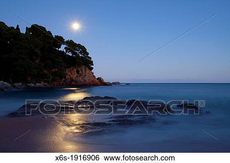 Stock Photograph - Sa Boadella beach, Lloret de Mar, Girona, Spain. Fotosearch