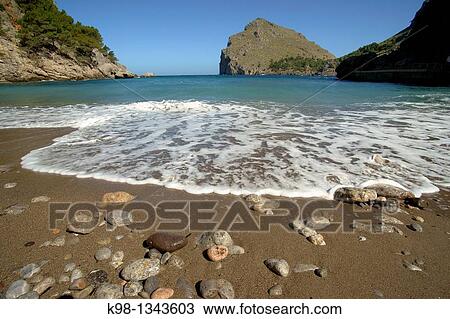 Sa Calobra Escorca Mallorca Balearic Islands Spain View Large Photo Image Stock Image - Sa Calobra Escorca Mallorca Balearic Islands Spain. Fotosearch