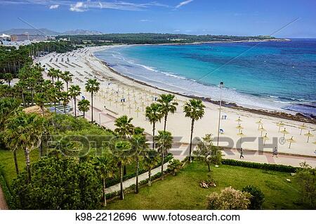 Sa Coma, Son Servera, Mallorca, islas baleares, Spain. View Large Photo Image Stock Photograph - Sa Coma, Son Servera, Mallorca, islas baleares, Spain.. Fotosearch