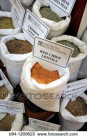 Sacks of peas and lentils, Alimentaria International Food and Drinks Exhibition, Barcelona, Catalonia, Spain View Large Photo Image Stock Image - Sacks of peas and lentils, Alimentaria International Food and Drinks Exhibition, Barcelona, Catalonia, Spain. Fotosearch