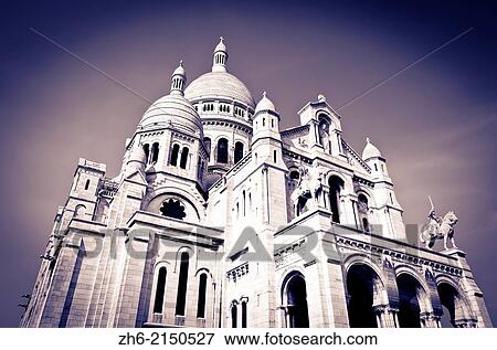 Sacre-Coeur Basilica, Montmartre, Paris, France. View Large Photo Image Stock Photo - Sacre-Coeur Basilica, Montmartre, Paris, France.. Fotosearch