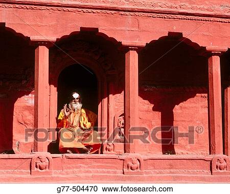 Sadhu (Hindu holy man). Durbar square. Kathmandu. Nepal. View Large Photo Image Stock Image - Sadhu (Hindu holy man). Durbar square. Kathmandu. Nepal.. Fotosearch