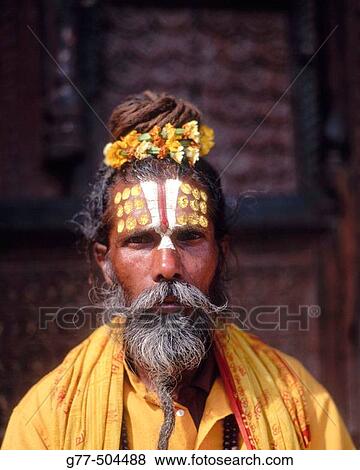 Sadhu (Hindu holy man). Durbar square. Kathmandu. Nepal. View Large Photo Image Stock Photo - Sadhu (Hindu holy man). Durbar square. Kathmandu. Nepal.. Fotosearch