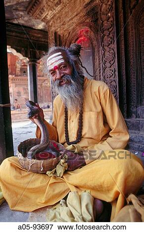 Sadhu (Holy man). Kathmandu. Nepal. View Large Photo Image Stock Photo - Sadhu (Holy man). Kathmandu. Nepal.. Fotosearch