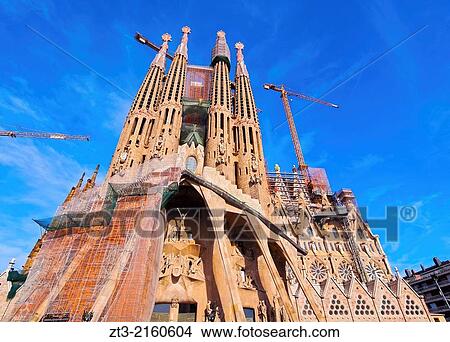 Sagrada Familia - famous church designed by Antoni Gaudi in Barcelona, Catalonia, Spain. View Large Photo Image Picture - Sagrada Familia - famous church designed by Antoni Gaudi in Barcelona, Catalonia, Spain.. Fotosearch