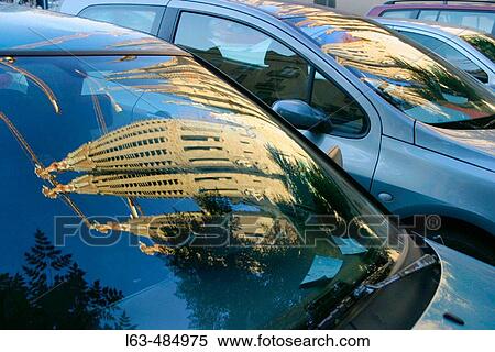 Sagrada Familia reflected on cars (Church of the Holy Family), by Gaud?. Barcelona. Catalonia. Spain View Large Photo Image Stock Photography - Sagrada Familia reflected on cars (Church of the Holy Family), by Gaud?. Barcelona. Catalonia. Spain. Fotosearch