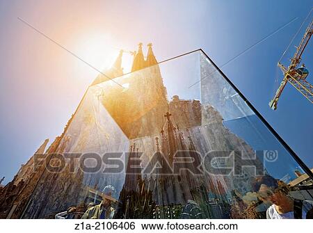 Sagrada Familia's view through its mockup, designed by architect Antoni Gaudi. UNESCO World Heritage Site, Barcelona, Catalonia, Spain. View Large Photo Image Stock Photograph - Sagrada Familia's view through its mockup, designed by architect Antoni Gaudi. UNESCO World Heritage Site, Barcelona, Catalonia, Spain.. Fotosearch