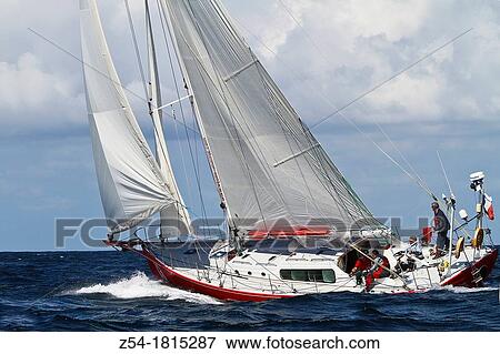 Sailboat in a competition race, Gij? n, Asturias, Spain View Large Photo Image Stock Photo - Sailboat in a competition race, Gij? n, Asturias, Spain. Fotosearch
