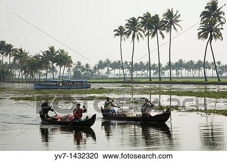 Sailing on the Kerala Backwaters Alappuzha, Kerala, Republic of India, India, Asia View Large Photo Image Stock Image - Sailing on the Kerala Backwaters Alappuzha, Kerala, Republic of India, India, Asia. Fotosearch