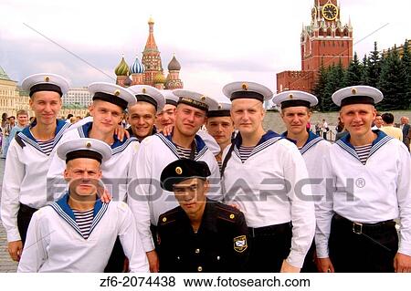Sailors at Red Square St. Basils in Moscow Russia. View Large Photo Image Stock Photo - Sailors at Red Square St. Basils in Moscow Russia.. Fotosearch