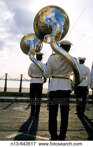 Stock Photo - Sailors of the cuban navy. La Habana. Cuba.. Fotosearch