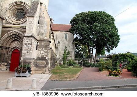 Stock Photograph - Saint Etienne romanesque church, Beauvais, Oise, Picardy, France. Fotosearch