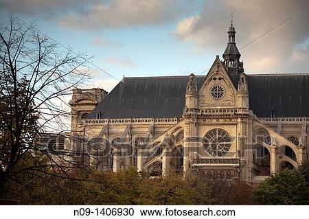 Saint Eustache Church, Paris, France View Large Photo Image Stock Image - Saint Eustache Church, Paris, France. Fotosearch