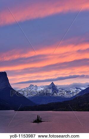 Saint Mary Lake stormy sunset, Glacier National Park View Large Photo Image Stock Photo - Saint Mary Lake stormy sunset, Glacier National Park. Fotosearch