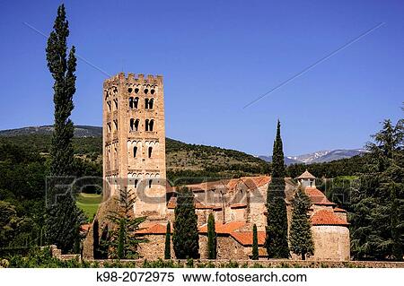 Saint-Michel-de-Cuxa Benedictine Abbey, 879AD, Pyr? n? es-Orientales, France View Large Photo Image Stock Photography - Saint-Michel-de-Cuxa Benedictine Abbey, 879AD, Pyr? n? es-Orientales, France. Fotosearch