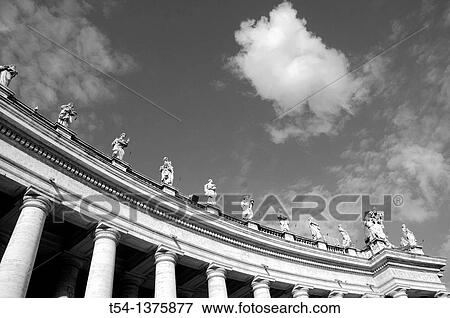 Saint Peter's Square in Rome View Large Photo Image Stock Photo - Saint Peter's Square in Rome. Fotosearch