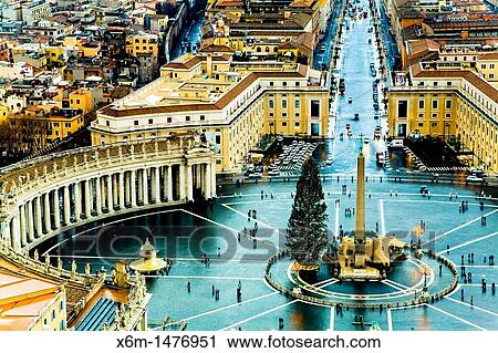 Saint Peter's Square, Vatican City, Rome View Large Photo Image Stock Image - Saint Peter's Square, Vatican City, Rome. Fotosearch