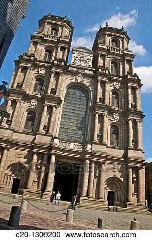 Saint Pierre Cathedral (1844), facade. Old Rennes. Britanny 35. France View Large Photo Image Stock Image - Saint Pierre Cathedral (1844), facade. Old Rennes. Britanny 35. France. Fotosearch