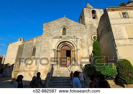 Stock Photo - Saint-Vincent church, Les Baux-de-Provence. Bouches-du-Rh? ne, Provence-Alpes-C? te d? Azur, France. Fotosearch