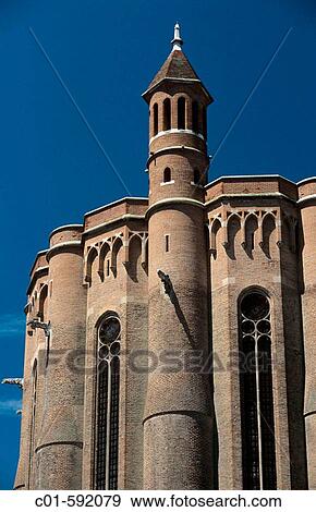 Stock Photo - Sainte-C? cile cathedral (13th century), Albi. Tarn, France. Fotosearch