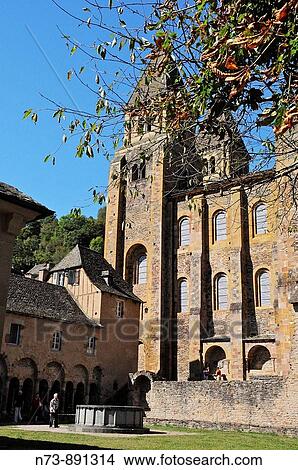 Sainte-Foy abbey church, Conques, Aveyron, Midi-Pyrenees, France View Large Photo Image Picture - Sainte-Foy abbey church, Conques, Aveyron, Midi-Pyrenees, France. Fotosearch