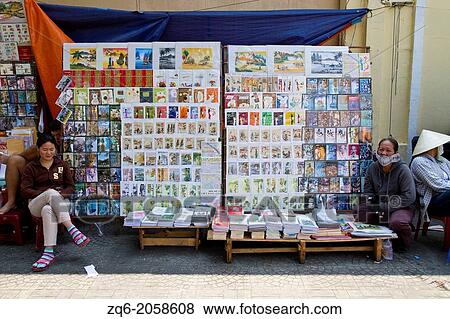 Sale of Postcards in Ho Chi Minh City, Vietnam. View Large Photo Image Stock Photo - Sale of Postcards in Ho Chi Minh City, Vietnam.. Fotosearch