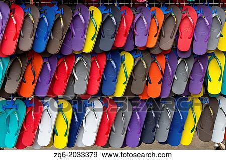 Sale of Sandals on a Market in Bangkok, Thailand. View Large Photo Image Stock Photo - Sale of Sandals on a Market in Bangkok, Thailand.. Fotosearch