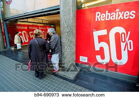 Sales, Carrer Pelai, Barcelona. Catalonia, Spain View Large Photo Image Stock Image - Sales, Carrer Pelai, Barcelona. Catalonia, Spain. Fotosearch