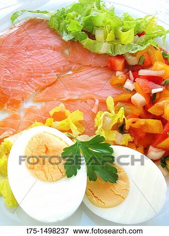 salmon salad View Large Photo Image Stock Photo - salmon salad. Fotosearch