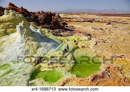 Salt Formations on Saltwater Lake, Dallol, Danakil Desert, Ethiopia, Africa View Large Photo Image Stock Image - Salt Formations on Saltwater Lake, Dallol, Danakil Desert, Ethiopia, Africa. Fotosearch