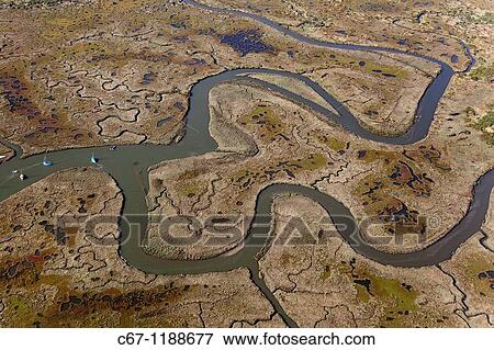 Stock Photo - Saltmarshes Blakeney & Morston Norfolk UK September. Fotosearch