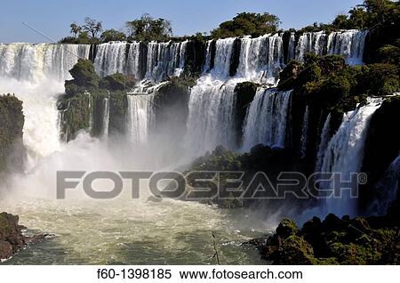Stock Photography - Salto San Martin, Iguazu Falls, Iguazu National Park, Puerto Iguazu, Argentina. Fotosearch