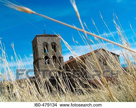 Picture - Salvador church. Seplveda. Segovia province. Spain.. Fotosearch