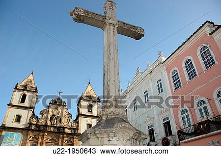 Salvador de Bahia, Bahia, Brazil, Pelourinho, Terreiro de Jesus, the Igreja de S? o Francisco on the background View Large Photo Image Stock Image - Salvador de Bahia, Bahia, Brazil, Pelourinho, Terreiro de Jesus, the Igreja de S? o Francisco on the background. Fotosearch