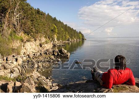 Stock Photograph - Samish Bay - Larrabee State Park, Washington. Fotosearch