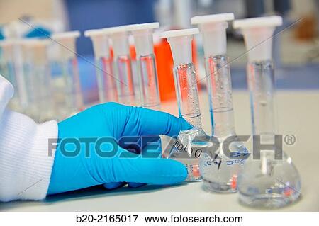 Stock Photo - Samples. Polymer characterization. Biotechnology Laboratory. Energy and Environment Division. Tecnalia Research and Innovation. Miano. Alava. Basque Country. Spain.. Fotosearch