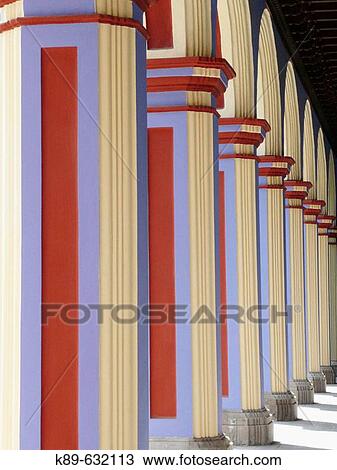 Stock Image - San Agustin columns. Lima. Peru.. Fotosearch