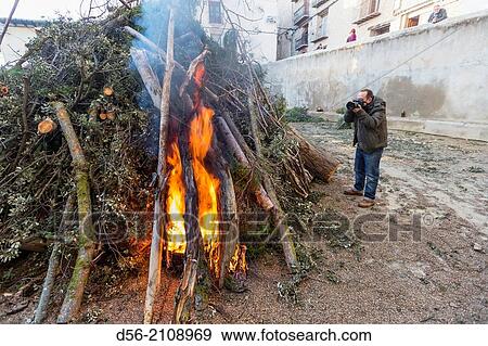 San Antonio fire festivities, Zorita del Maestrazgo, Castellon province, Spain. View Large Photo Image Stock Photo - San Antonio fire festivities, Zorita del Maestrazgo, Castellon province, Spain.. Fotosearch