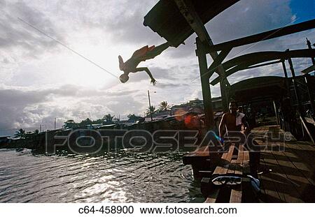 Stock Image - San Carlos, San Juan River. Nicaragua. Fotosearch